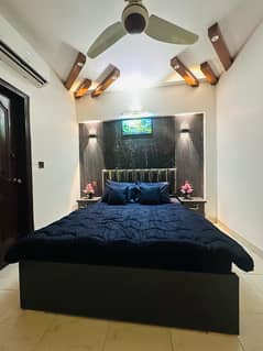 Fully Furnished Apartment For Rent 2 Bedroom With Attached Bathroom lounge Kitchen Fully Renovated 1st Floor Bukhari Commercial