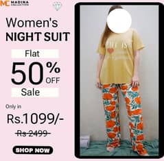 women Half sleeve Night suit