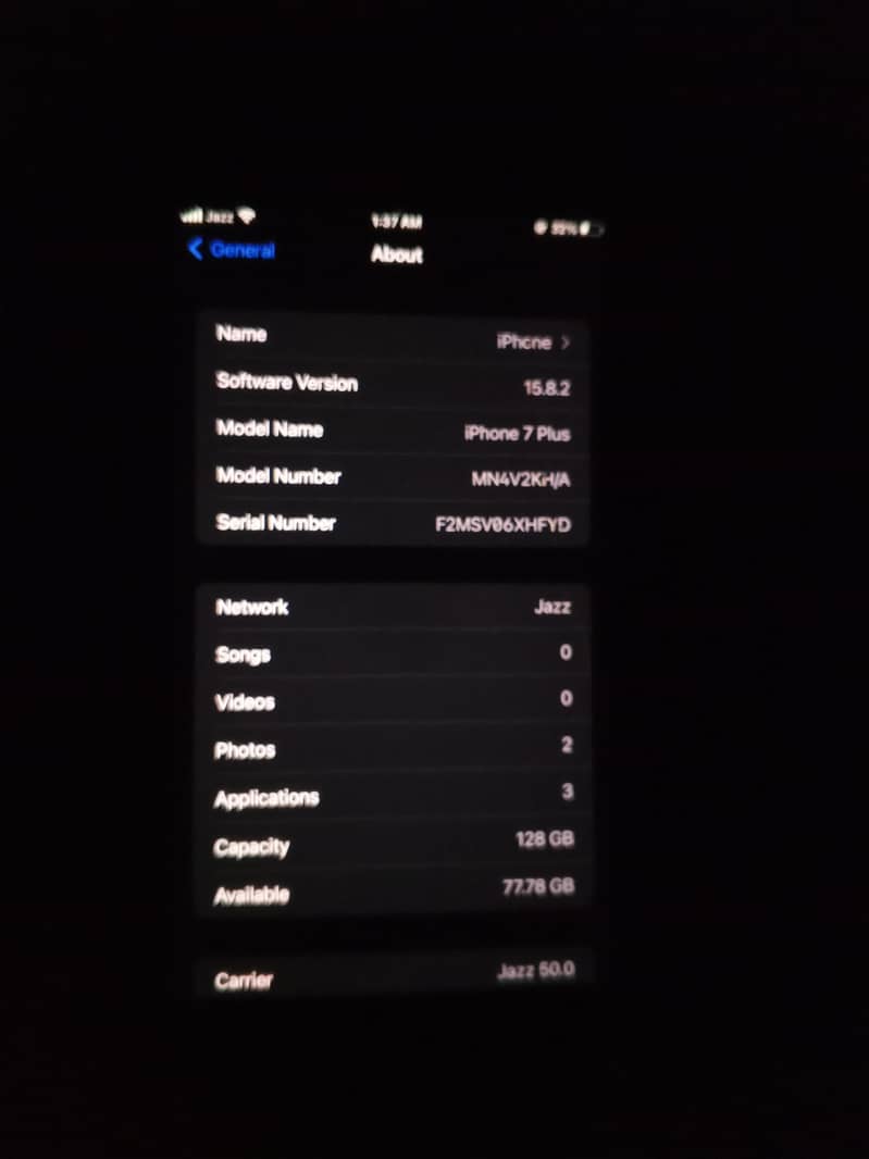 iphone 7plus 128 official pta proved All ok(Exchange Possible) 2