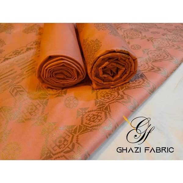 Ghazi Fabric 3-Piece Unstitched Linen Suit for Women