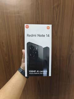 Redmi Xiaomi Note 14 8GB 256GB box pack non active Black colour