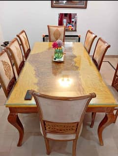 Dining Table with Eight chairs