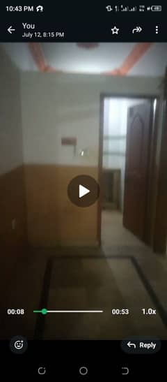 2 rom for rent 1st floor with 2 gelry 2 washroom in qayomabad B ariya. 0322.5996882.