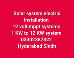 installation Solar system electric