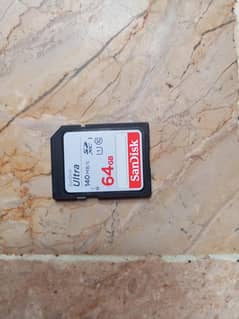SanDisk 64 GB 140mb per second speed card for dslr