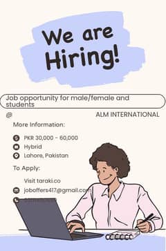 *New work opportunity are available for males,females,students