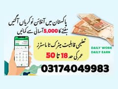 Online Jobs, Assignment Writing, Data Entry, Typing job, Part Time