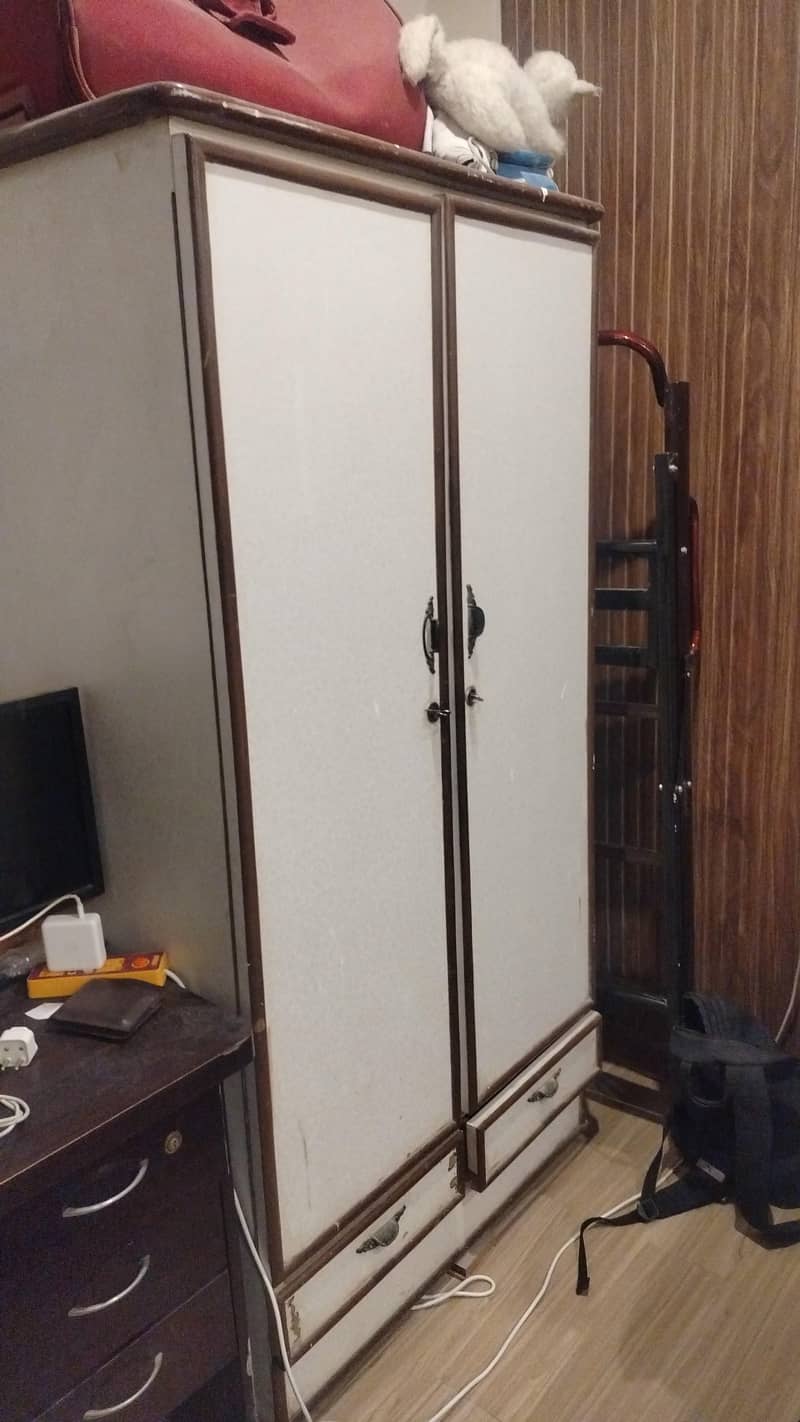 selling the following bed with mattress, side table, study table etc 5