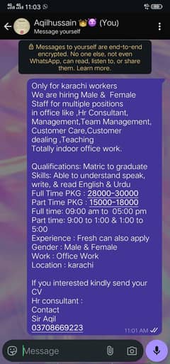 we're hiring male and female staff