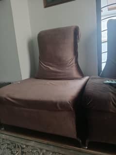 two single sofas