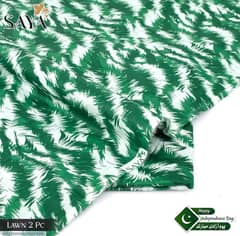 2pcs women's unstitched printed suit for 14 August