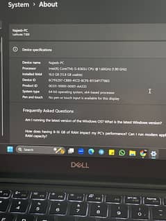 DELL LATITUDE LAPTOP I5 8gen
