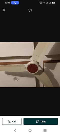 Ceiling fan for sale due to needs of money.
