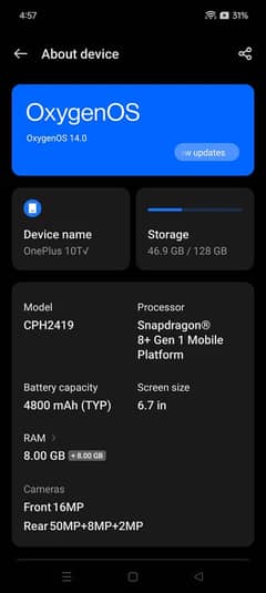 One plus 10t non pta locked 16/128 ram