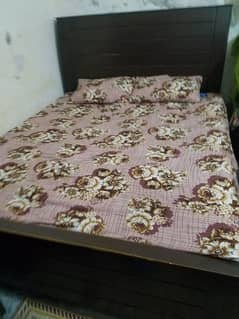 Bed set with side table , Dressing, bartano wali almari , iron stand ,