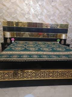 bed and dressing table