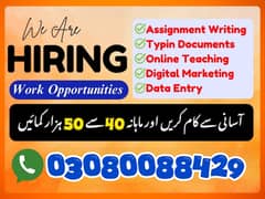 Online Jobs, Assignment Writing, Data Entry, Typing job, Part Time Job