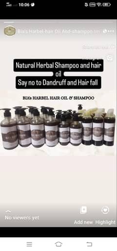 Bia's Herbal Shampoo and Hair Oil