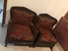 two piece sofa good  wood