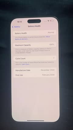 16 pro max 256gb 100% battery health non pta