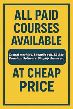 All paid course Available in cheap Price