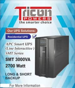 APC SMART UPS SMT3000I/3000VA LCD DISPLAY