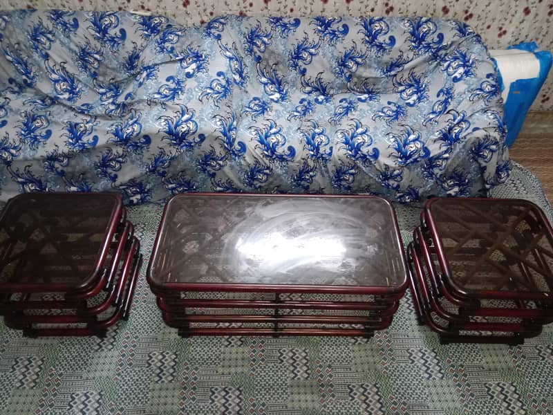 One double and two single dining table 0