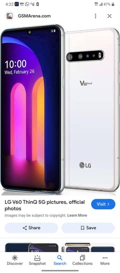 lg v60. think. 5g reall. pick not back crash