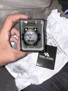 G SHOCK DUAL TIME WATCH METAL BODY  WATER PROOF