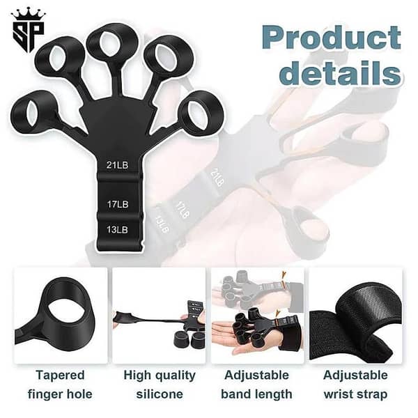 SP Dealz Finger Gripper Strength Trainer for Hand and Finger Strengthening - Multicolor Exerciser and Equipment for Therapy