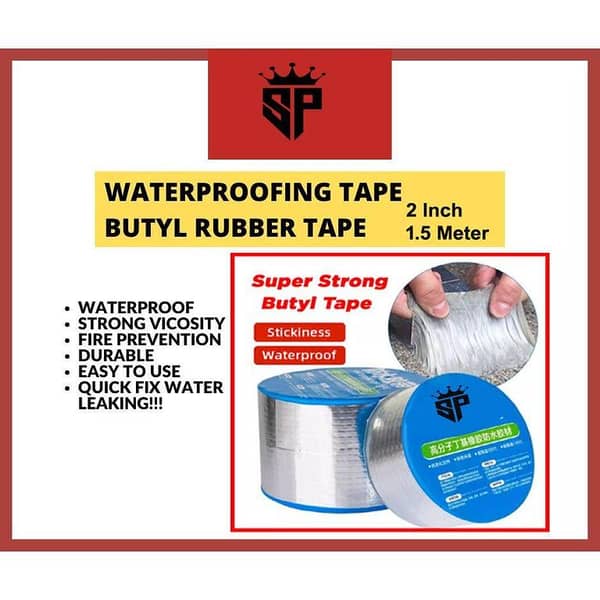 SP Dealz Butyl Rubber Aluminum Foil Tape - Strong Waterproof Self-Adhesive Repair Tape for Roofs, Windows, Pipes, and More
