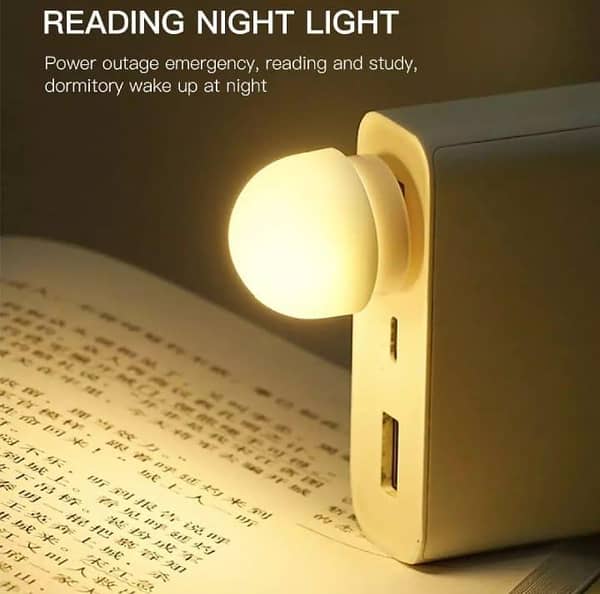 1PC Small Night Lights Portable Mini USB Night Light Eye Protection LED Ambient Light Emergency Light Atmosphere Night Lamp Reading Night Lights Book Light | Shopikbuzz