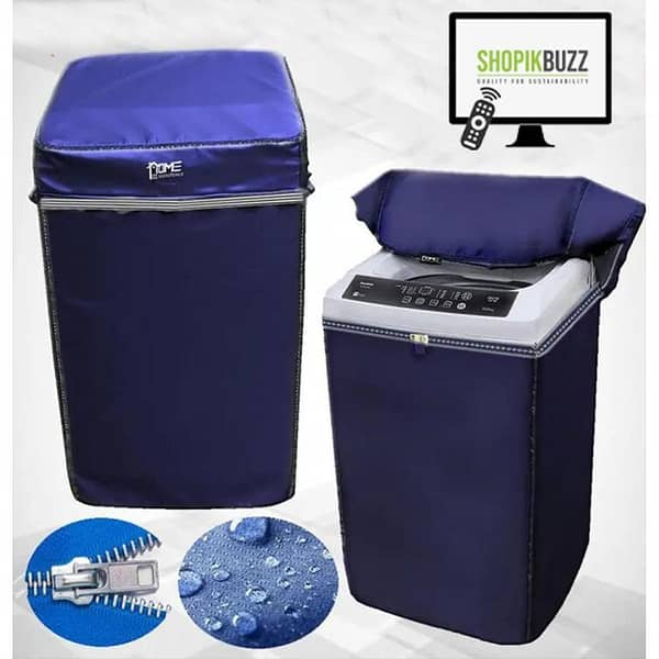 Waterproof Washing Machine Home Essentials  Cover 8kg to 11kg Medium Size 23x23x37 Top Loader Automatic / Semi Auto Single Bowl All Brands Supported Durable Oxford Polyester - Washer and Dryer Covers for Sheds, Garages, Balcony, 9KG,10KG,11KG,12KG,| Shopi