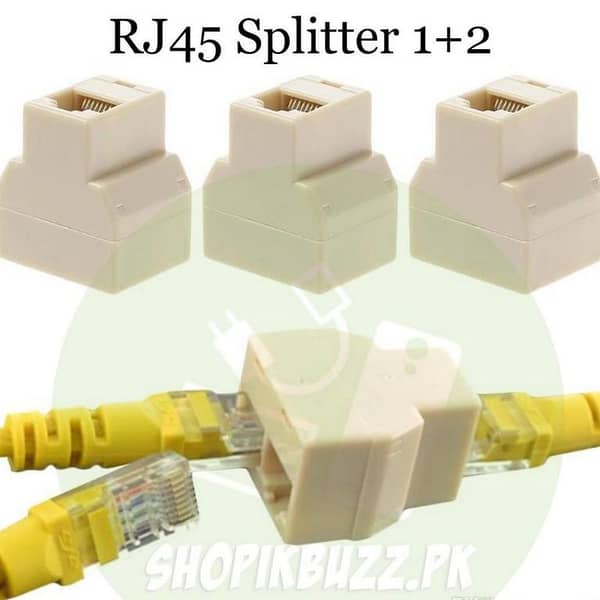 RJ45 Splitter Connector CAT5 LAN Ethernet Splitter Adapter