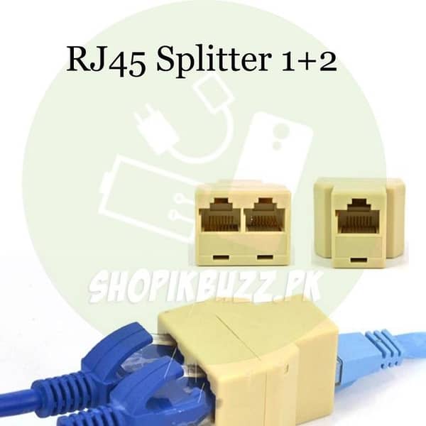 RJ45 1+2 Splitter Connector CAT5 LAN Ethernet Splitter Adapter