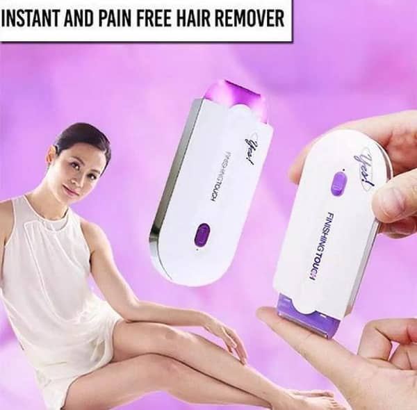 Yes Brand Finishing Touch Pain Free Hair Removal Shaver For Face Body - White & Purple| Shopikbuzz