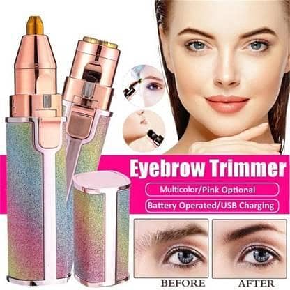 BLAWLESS Flawless Rechargeable 2 in 1 Eyebrow Trimmer and Facial Hair remover Trimmer Shaver For Ladies | Shopikbuzz| Shopikbuzz