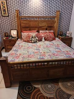 Chinioti solid wood bed set for sale
