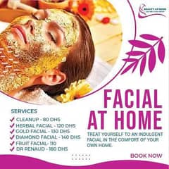 facial services at home for male and female