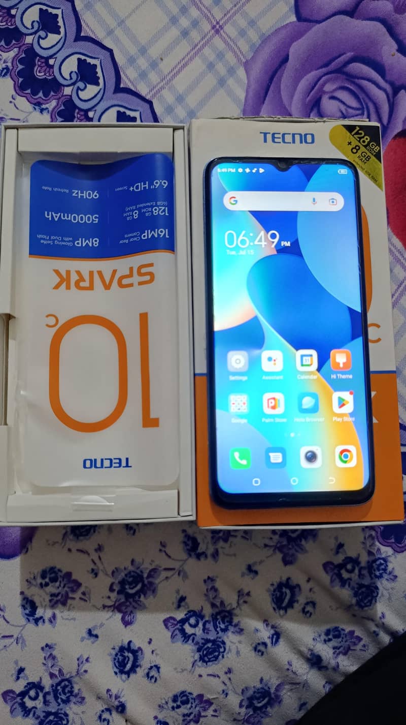 Tecno Spark 10C home used lush condition 0