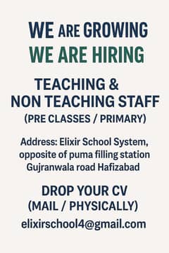 pre classes and primary teachers