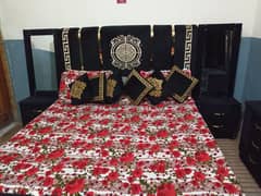 Black Velvet King Size bed Full Set