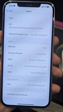 Iphone 12 pro max factory unlock 3 month sim working