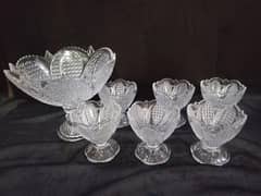 7 piece crystal bowl set