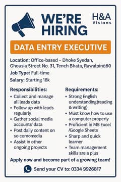 Data entry opreator