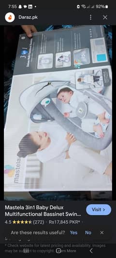 3-in-1 Deluxe Multi-Functional Bassinet/Swing