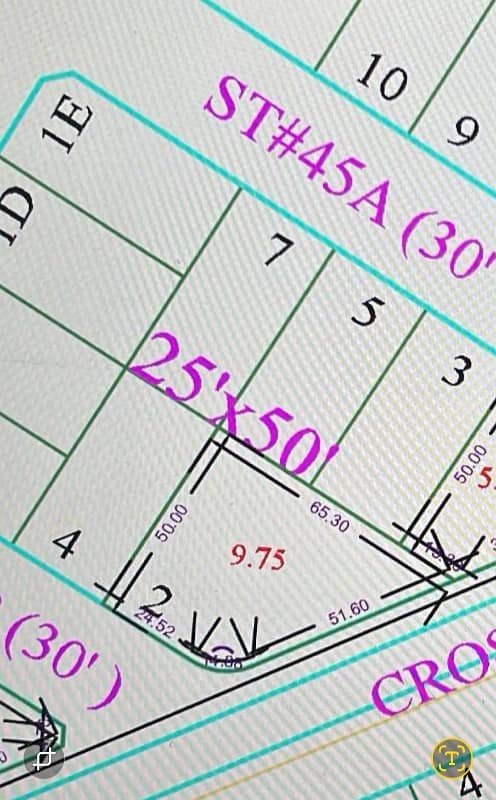 E - Block Extension Double Side Corner Plot ( 9.75 Marla ) 0