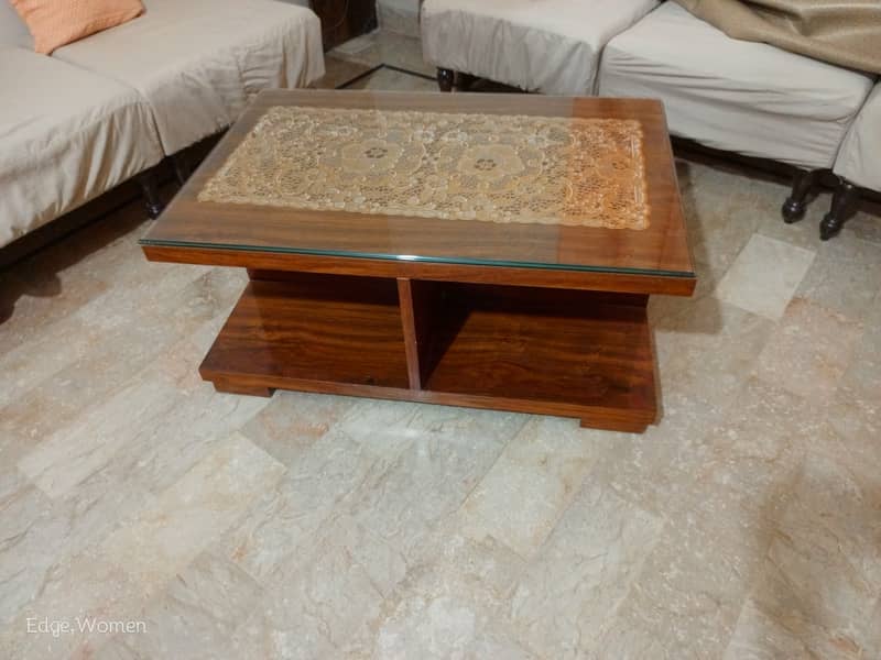 Two sets of 4 seater ottoman sofas (total 8 seater) with tables 2