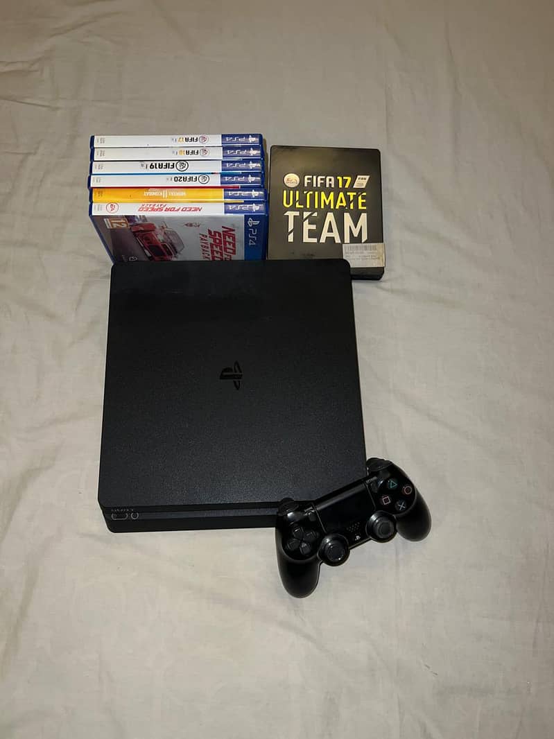 PS4 SLIM CONSOLE SEALED WITH CONTROLLER(S) AND GAMES 4