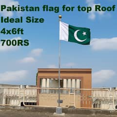 Pakistan Flag 4x6 ft with 10 ft Pole outdoor pole – Indoor flag + pole